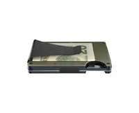 The Ridge Aluminum Matte Olive: Money Clip Wallet