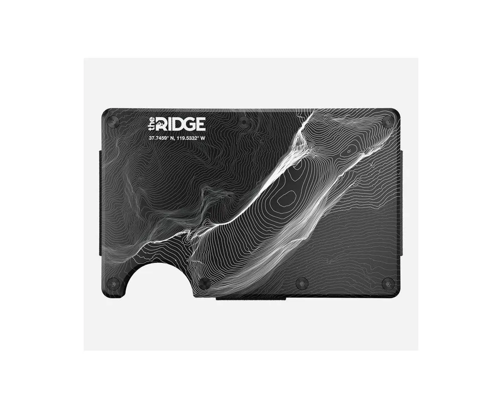 The Ridge Men's Aluminum Half Dome Topographic Wallet