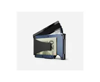 The Ridge Aluminum Alpine Navy: Money Clip Wallet