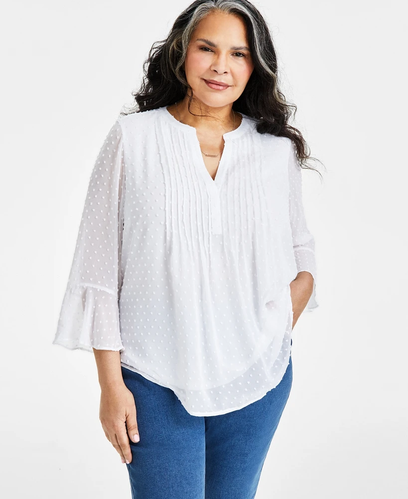 Style & Co Plus Pintuck Blouse