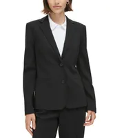 Calvin Klein Petite Two-Button Notch-Collar Jacket