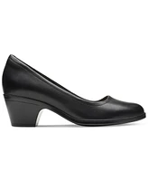 Clarks Women's Emily Ruby Block-Heel Comfort Pumps