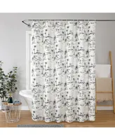 Kate Aurora Maui Tropical Living Sailboats Woven Jacquard Fabric Shower Curtain - 72 in. Wide x 72 in. Long