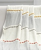 Lush Decor Herringbone Stripe Yarn Dyed Cotton Woven Tassel Throw, 50" x 60"