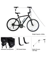 Bike Hanger - Overhead Hoist Pulley System with 100lb Capacity for Bicycles or Ladders - Secure Garage Ceiling Storage by Rad Cycle