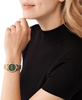Michael Kors Women's Lennox Quartz Three-Hand Gold-Tone Stainless Steel Watch 30mm