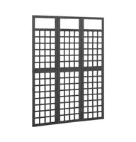 vidaXL 3-Panel Room Divider/Trellis Solid Fir Wood 47.6"x70.9