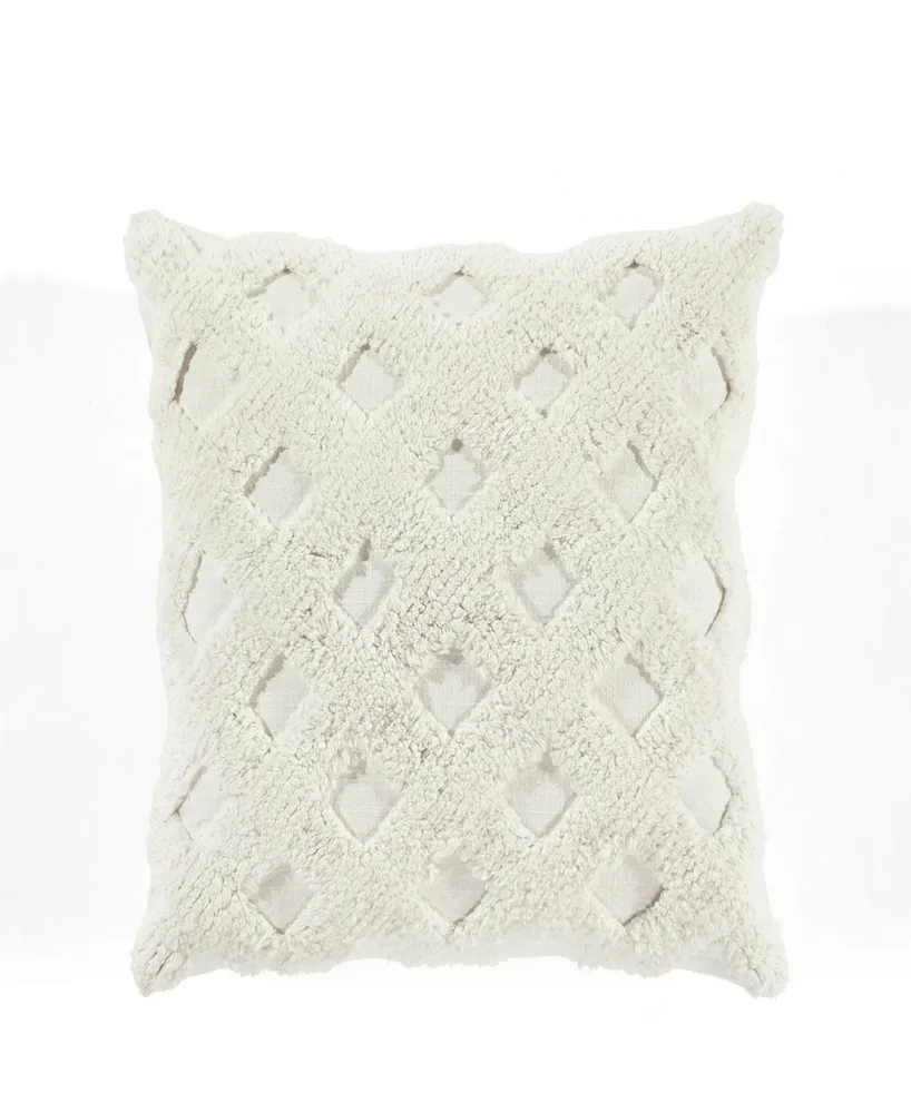 Lush Decor Tufted Diagonal Decorative Pillow, 20" x 20"