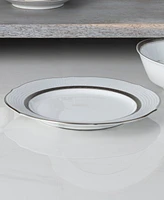 Noritake Charlotta Platinum 4 Piece 9'' Scalloped Accent Plates Set, Service for 4