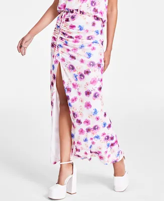 Bar Iii Women's Floral-Print Maxi Skirt, Created for Macy's