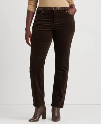 Lauren Ralph Lauren Plus Size Mid-Rise Corduroy Pants