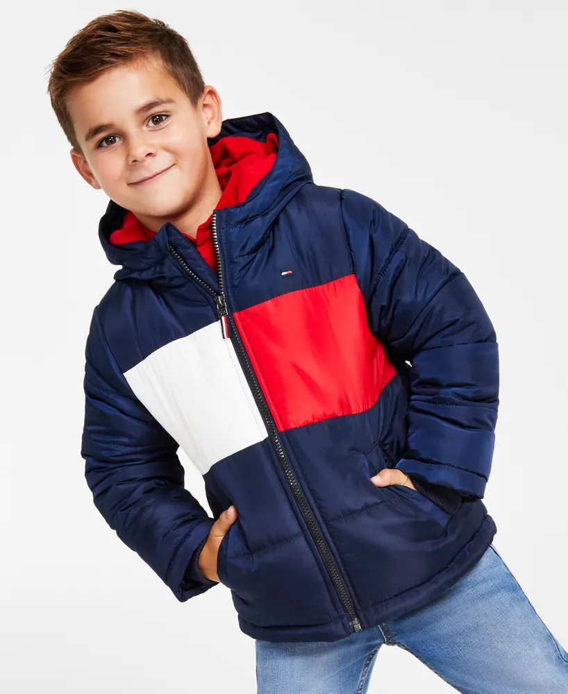 Tommy Hilfiger Toddler and Little Boys Pieced Puffer Jacket