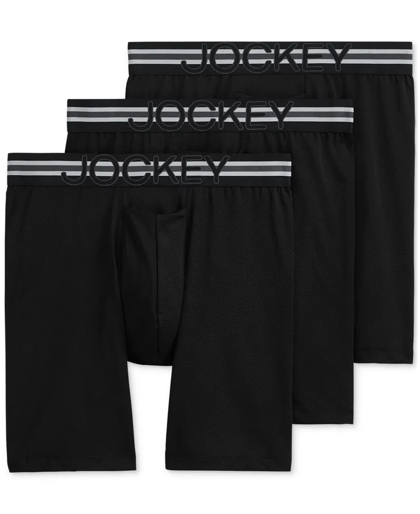Jockey Men's Chafe Proof Pouch Microfiber 7 Boxer Brief - 3 Pack