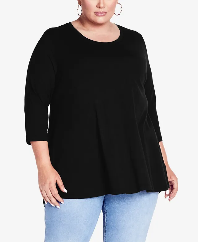 Avenue Plus Size Longline Blouse Top