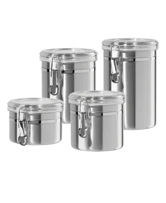 Oggi Clamp 4 Piece Canisters with Clear Lids Set