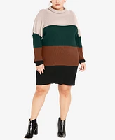 City Chic Women's Harper Sweater Dress