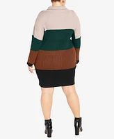 City Chic Women's Harper Sweater Dress