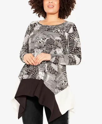 Avenue Plus Florence Print Top