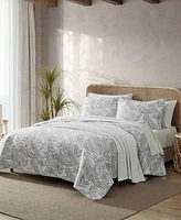 Tommy Bahama Home Palmday Cotton Reversible 3 Piece Quilt Set