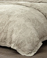 Tommy Bahama Home Costa Blanca Cotton Reversible 3 Piece Duvet Cover Set, Full/Queen