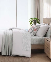Closeout! Tommy Bahama Home Wicker Woven Solid 3 Piece Duvet Cover Set