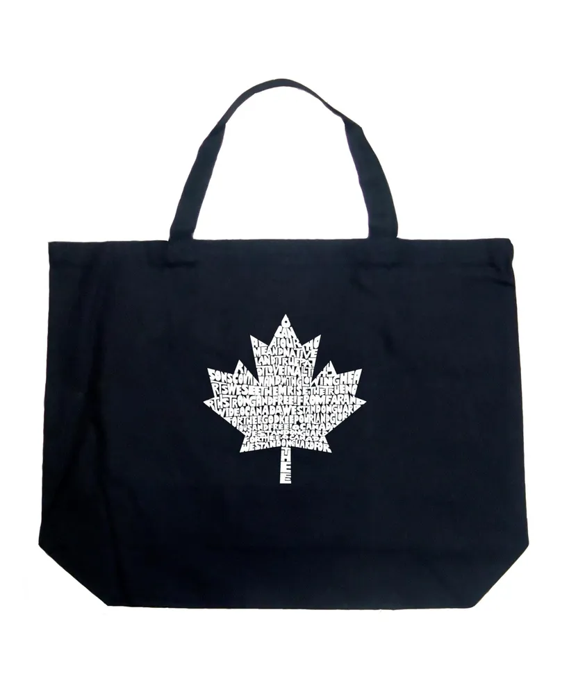 Canadian National Anthem - Large Word Art Tote Bag