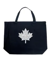 Canadian National Anthem - Large Word Art Tote Bag