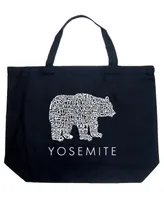 Yosemite Bear - Large Word Art Tote Bag