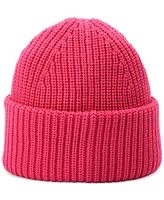 Coach Women's Classic Ribbed Tonal Patch Cuff Beanie