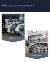 Nautica Cross View Plaid Brushed Micro Suede Piece Comforter Set