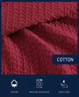 Closeout! Nautica Baird Solid Cotton Dobby Reversible Blanket