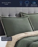 Nautica Beckett Micro Faux Suede To Sherpa Reverse Comforter Sets