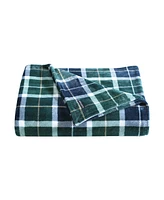 Nautica North Sail Plaid Ultra Soft Plush Fleece Blanket