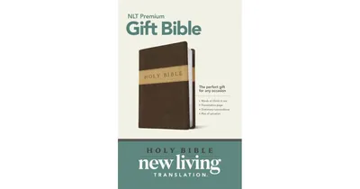 Premium Gift Bible Nlt, TuTone (Red Letter, LeatherLike, Dark Brown, Tan) by Tyndale
