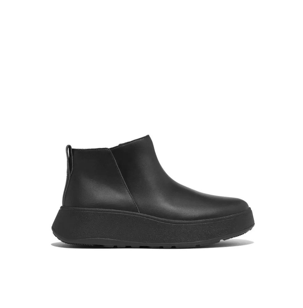 FitFlop Women's F-Mode Leather Flatform Zip Ankle Boots