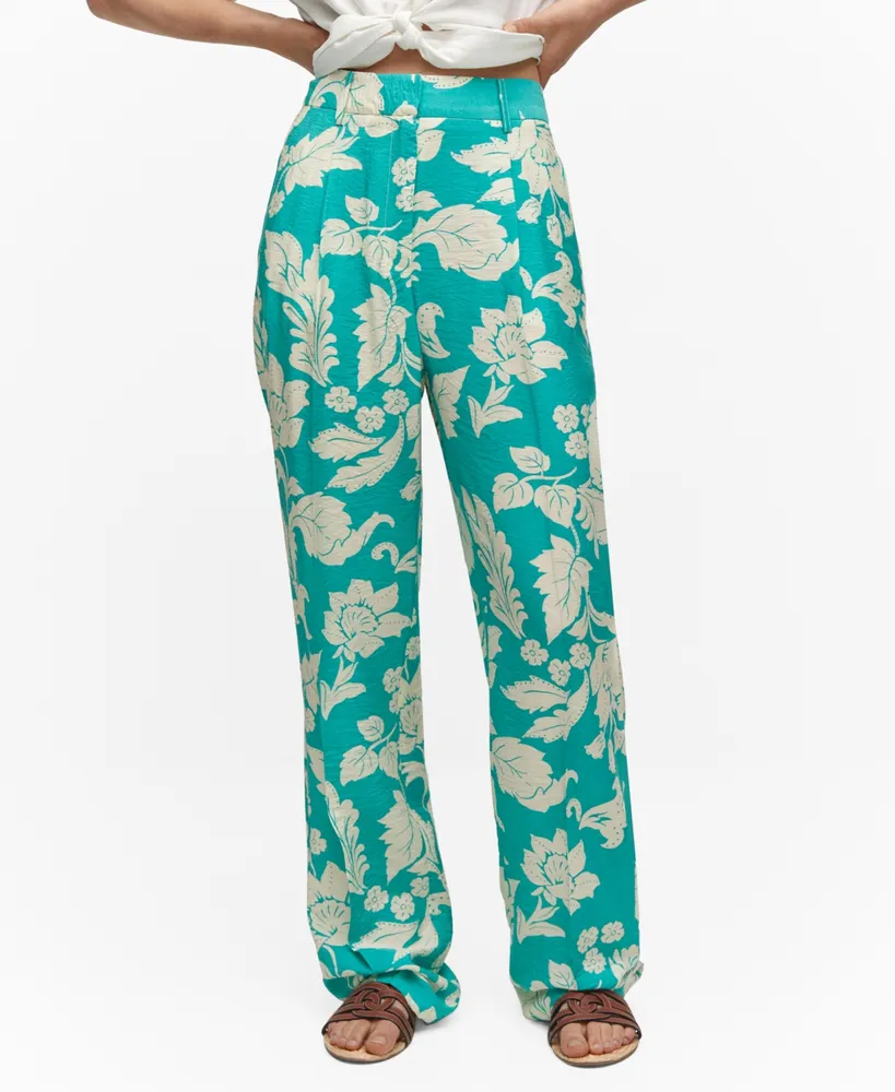 MANGO Women's High-Waist Palazzo Pants - Macy's