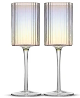 JoyJolt Christian Siriano Chroma Iridescent Wine Glasses