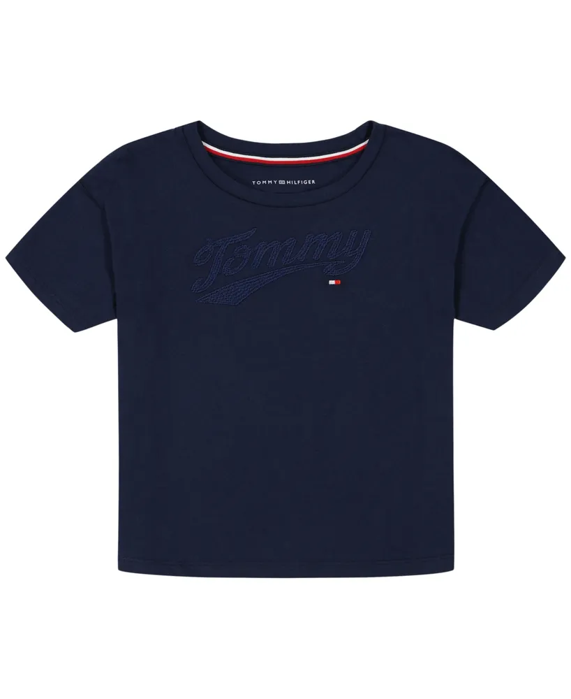 Tommy Hilfiger Little Girls Embroidered Logo Boxy T-shirt