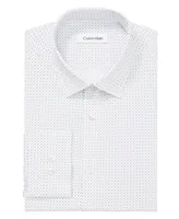 Calvin Klein Men's Refined Cotton Stretch Slim Fit Wrinkle Free Dress Shirt