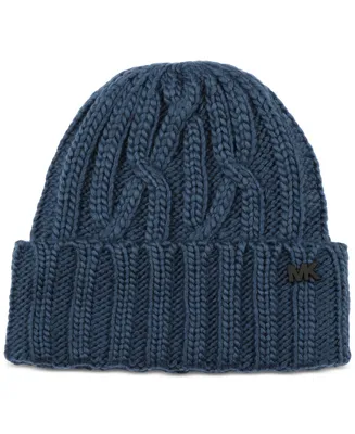 Michael Kors Men's Plaited Cable-Knit Cuffed Hat