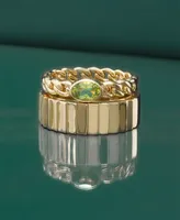 Audrey by Aurate Green Tourmaline Chain Link Ring (1/2 ct. t.w.) Gold Vermeil, Created for Macy's