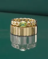 Audrey by Aurate Green Tourmaline Chain Link Ring (1/2 ct. t.w.) in Gold Vermeil, Created for Macy's