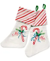 Lenox Mr. and Mrs. 2-Pc. Candy Cane Stocking Set