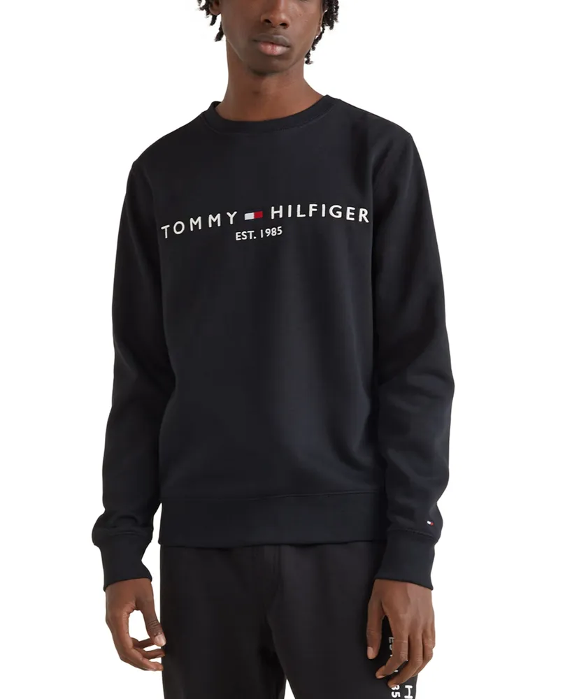 Tommy Hilfiger Men\'s Mall Fleece Sweatshirt Connecticut Post Embroidered Logo 