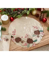 Elrene Berry Pinecone Cutwork Placemat