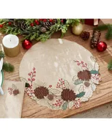 Elrene Berry Pinecone Cutwork Table Linens Collection