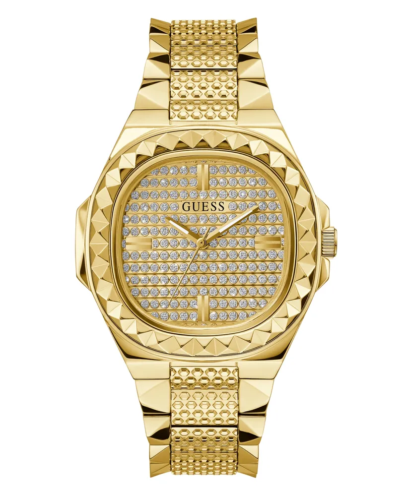 Guess Men's Analog Gold-Tone Stainless Steel Watch 42mm - Gold