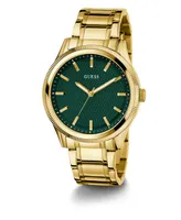 Guess Men's Analog Gold-Tone Stainless Steel Watch 44mm - Gold