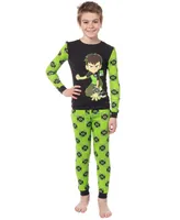 Ben 10 Boys Cartoon Omnitrix Tossed Print Character Tight Fit Pajama Set