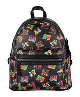 Mtv Music Television '80s Logo Tossed Print Zippered Mini Small Backpack Bag